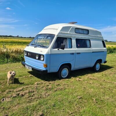 VW T25 High Roof Camper - aircooled engine 1982 Tax + MOT Exempt much work done