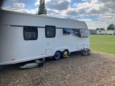 Swift Chalanger X 850 Caravan twin axle end bed sited with fees paid till 2025.
