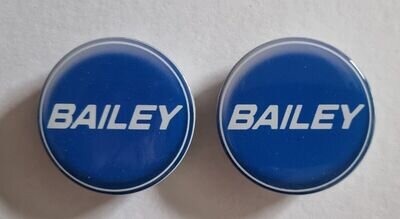 Bailey Caravan Wheel Centre Cap 55mm - 60mm Domed Badge (Pair) Update Old Ones