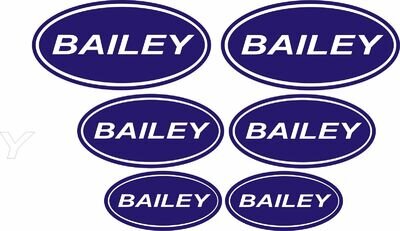 BAILEY CARAVAN MOTORHOME OVAL STICKERS DECAL - 19 DIFFERENT COLOURS