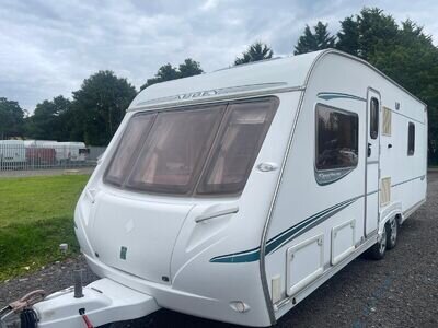 2006 Abbey spectrum 540, twin axle with fixed bed end bathroom