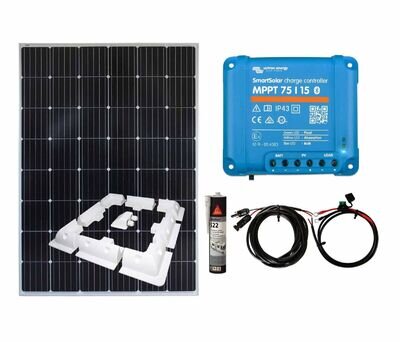 Solar Panel Kit 200w Victron MPPT Controller Battery Cables Motorhome, Caravan