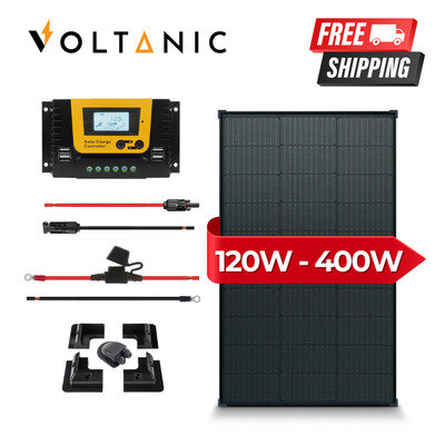 Voltanic 100W 200W 300W 400W 12V Mono Solar Panel Kit | Motorhome/Caravan/Shed