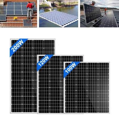 200W Solar Panel Kit 12 Volt Mono Off Grid Power For RV Boat Caravan Motorhome