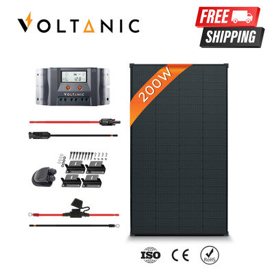 Voltanic 200W 12V MPPT Mono Solar Panel Kit, 12V Off-Grid Motorhome/Boat/Shed