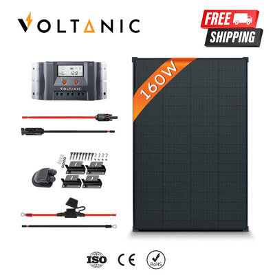 Voltanic 160W 12V MPPT Mono Solar Panel Kit, 12V Off-Grid Motorhome/Boat/Shed