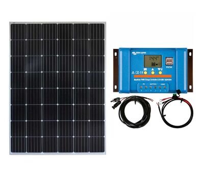 200w Solar Panel Kit Victron PWM Charging Controller Battery Cables Motorhome