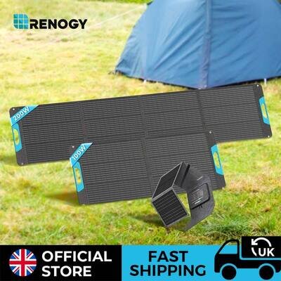 Renogy 100W 200W Portable Solar Panel Suitcase for Power Station Solar Battery