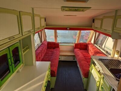 Restored colourful 2 berth touring caravan