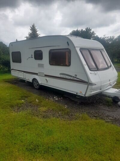 SWIFT LIFESTYLE 500/CHALLENGER 2005 4 BERTH CARAVAN & inca full Awning fixed bed