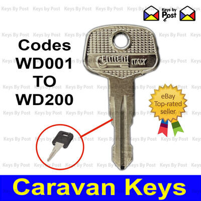 2 x Caravan Door Lock Key WD001-WD200 Locker door Bailey Swift Avondale Keys