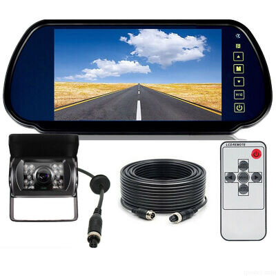 12/24V 7" Rear view Mirror Monitor + Reversing Sony CCD Camera For Van Motorhome