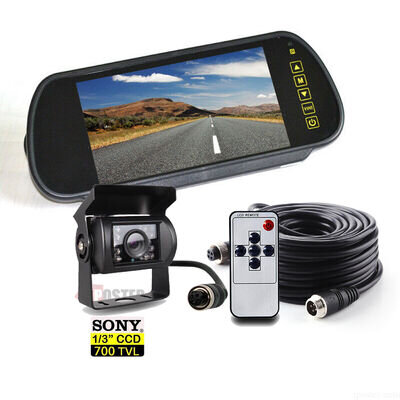 12/24V 7" Rear view Mirror Monitor+Reversing Sony CCD Camera For Truck Motorhome