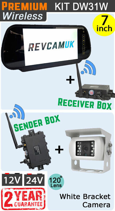 Digital Wireless Caravan Motorhome Reversing Rear View Camera CCD Kit - Top Spec