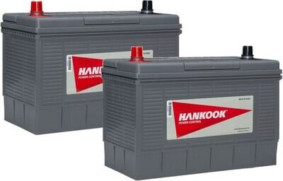 2x Hankook XL31S Leisure Batteries Deep Cycle 130Ah for Caravan, Boat, Motorhome