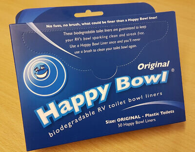 Happy Bowl Caravan / Motorhome Toilet Bowl Liners x 50